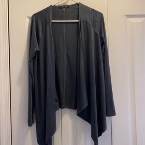 Faux suede cardigan